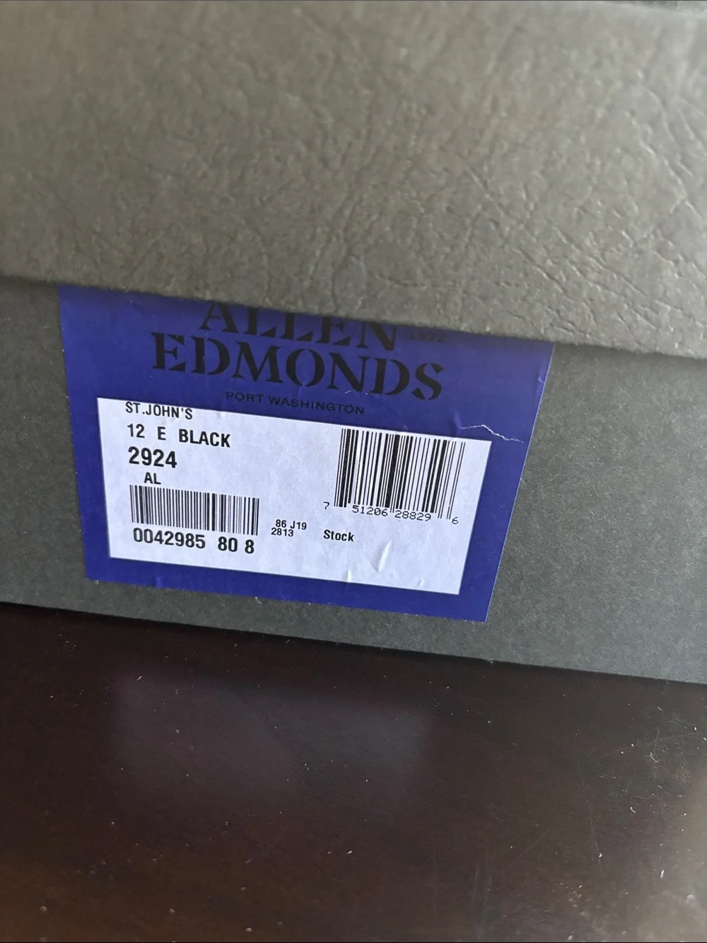 Allen Edmonds Black Leather St. John’s Dress Shoe